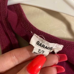 cropped maroon tank top